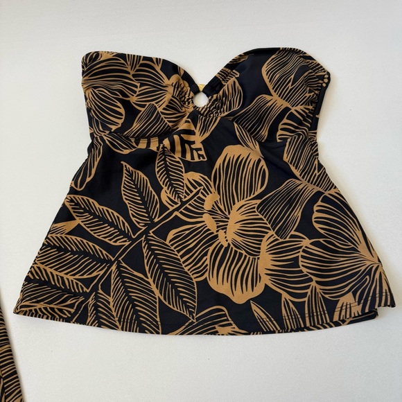 Lauren Ralph Lauren 3 Piece Swim Set Tankini Set Swim Cover Womens Size 8 - Picture 4 of 11